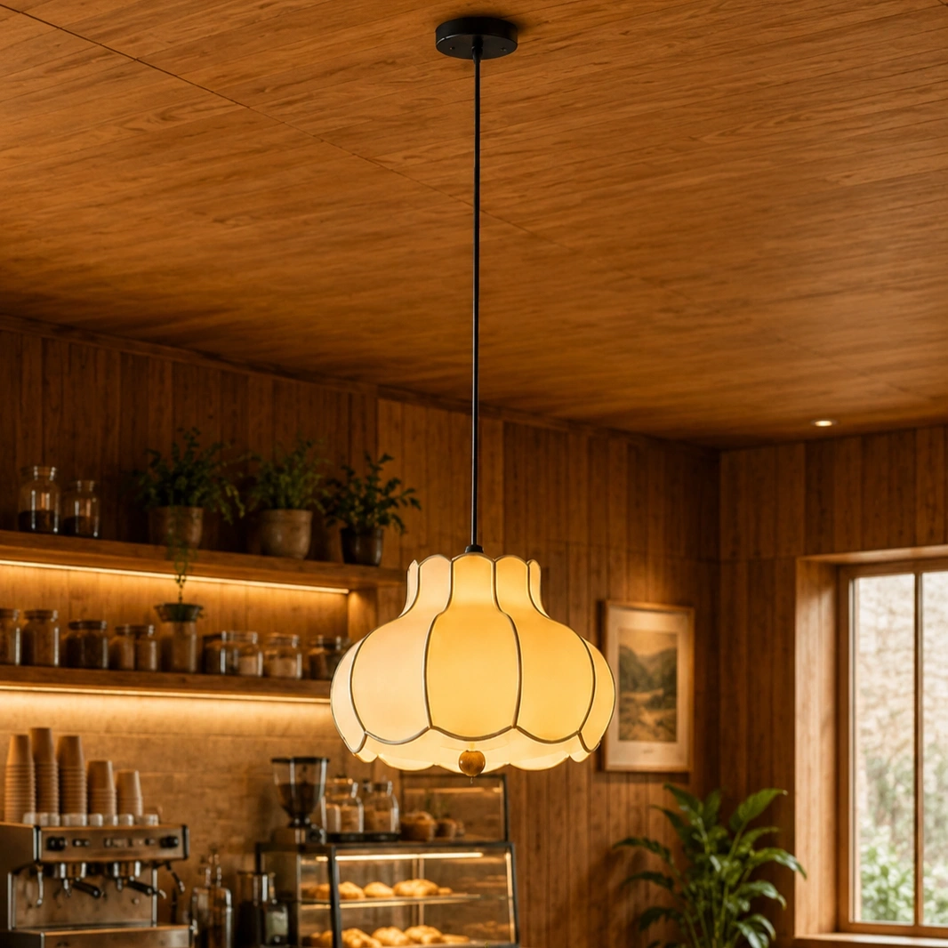 ID Studio Nepal Japanese-Style Petal Pendant Light for Dining Rooms, Cafés, Bedrooms and Living Spaces 3