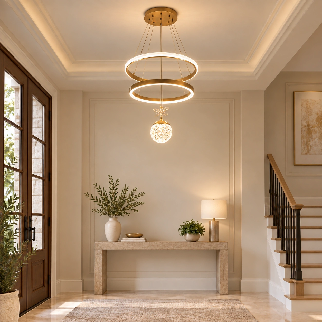 ID Studio Nepal Modern LED Hanging Light for Living Room, Dining Area & Bedroom 1
