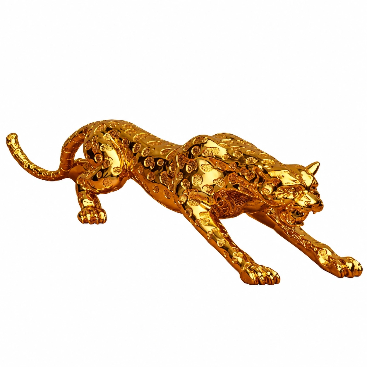 ID Studio Nepal Gold Leopard Sculpture for Living Room, Hotel Lobby & Office Décor 3
