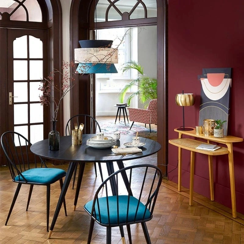 ID Studio Nepal Modern Metal & Cane Pendant Light for Dining Room, Café & Kitchen Island 3