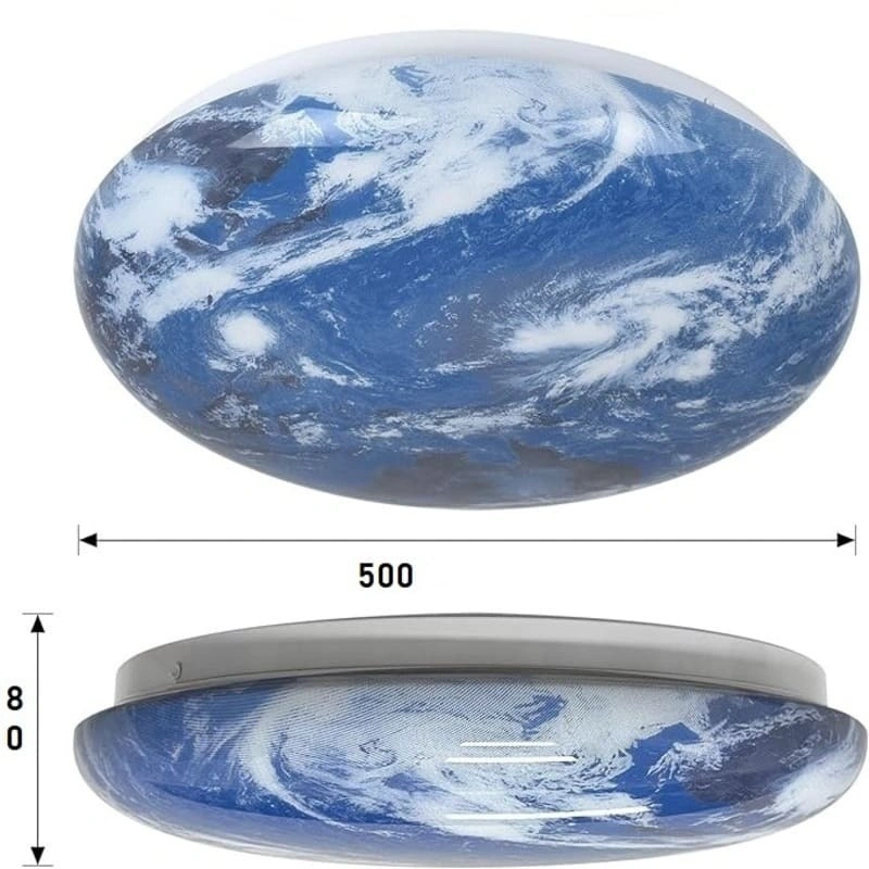 ID Studio Nepal Earth Design 3-Colour LED Ceiling Light for Bedrooms, Living Rooms, Kids’ Rooms and Modern Interiors 4