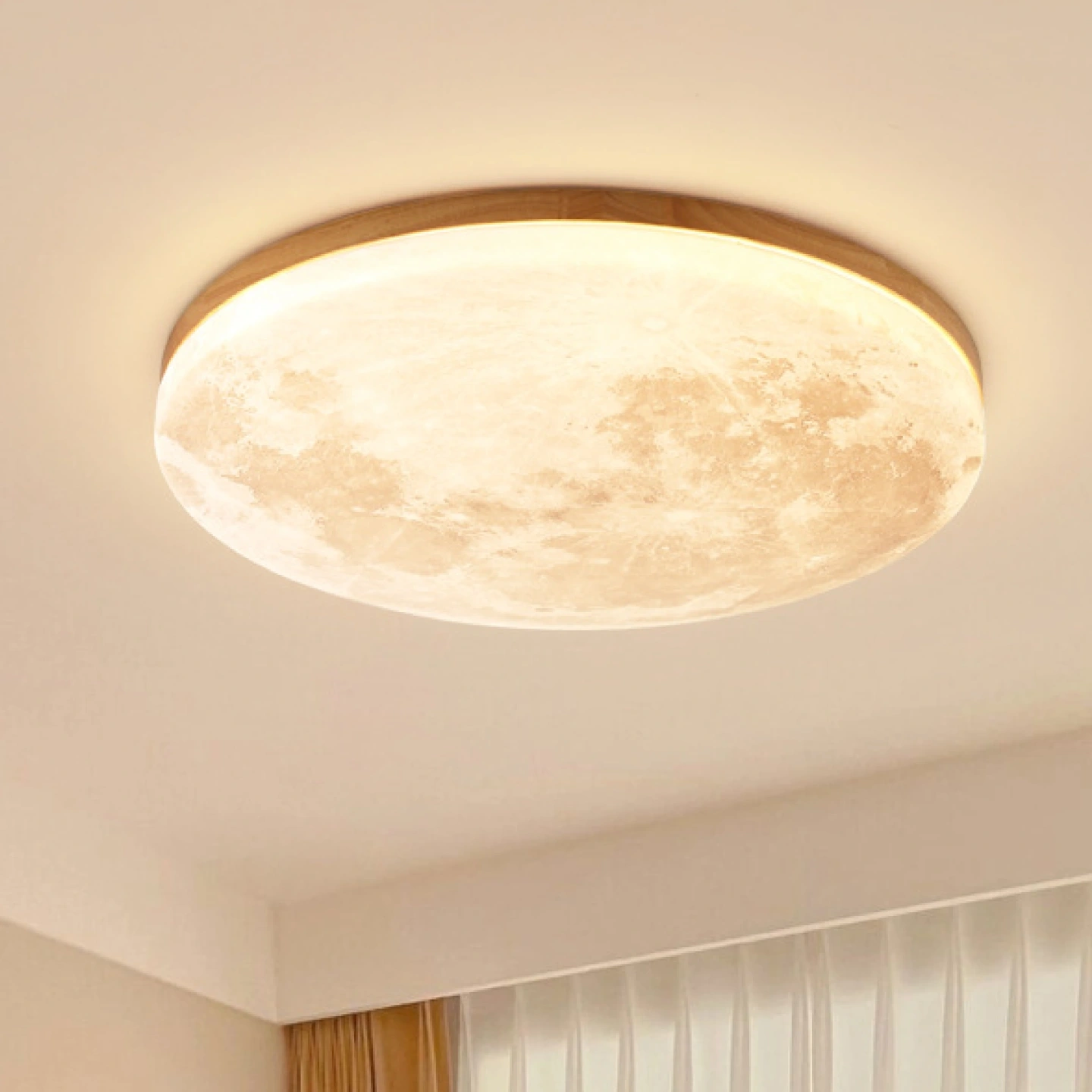 ID Studio Nepal LED Moon Ceiling Light for Bedroom, Living Room, Kids Room 3