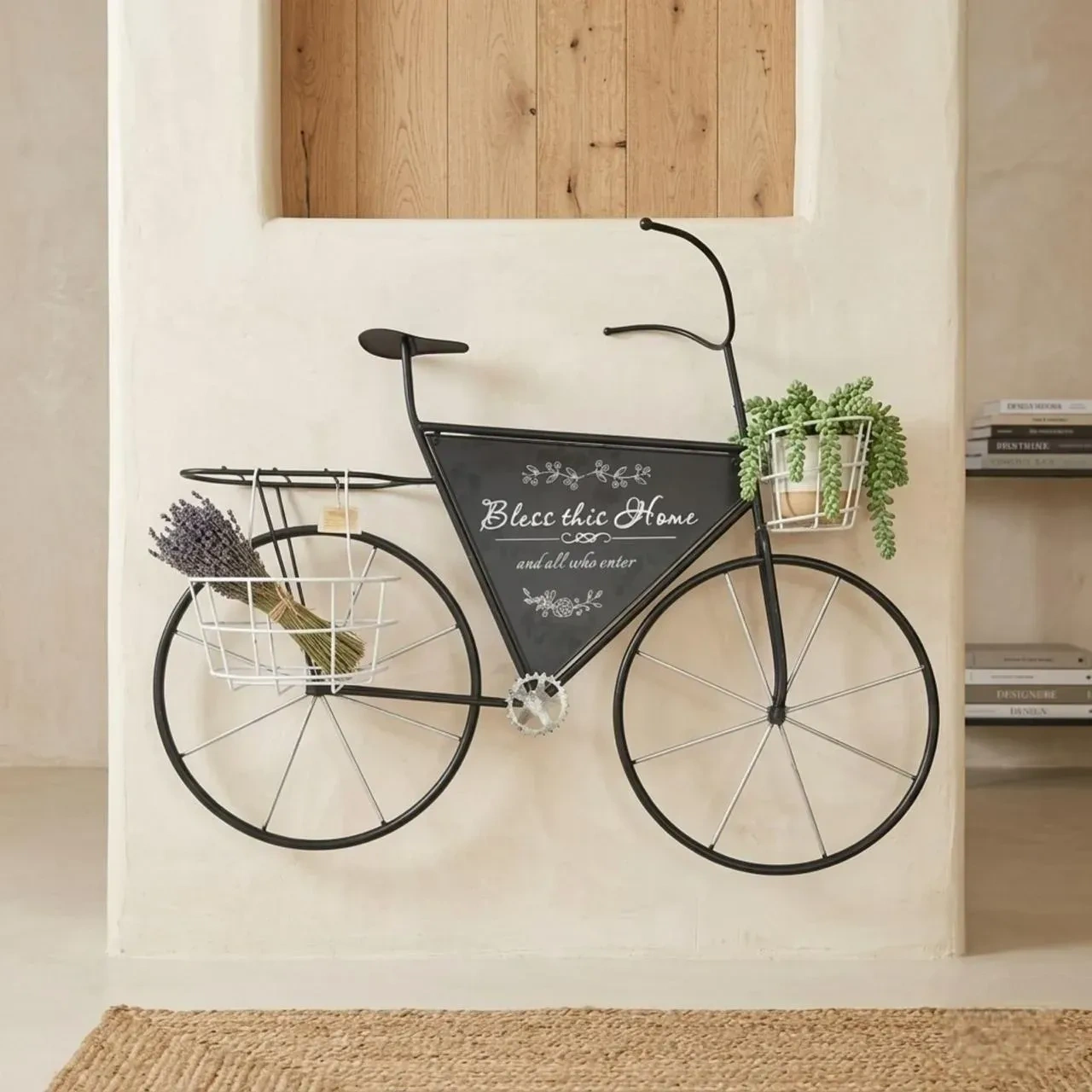ID Studio Nepal Decorative Bicycle Wall Planter for Balcony, Living Room & Café Décor 1