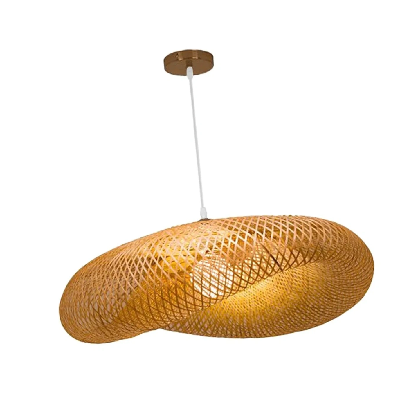 ID Studio Nepal Handwoven Rattan Pendant Light for Cafés, Restaurants, Dining Areas & Kitchen Islands 7
