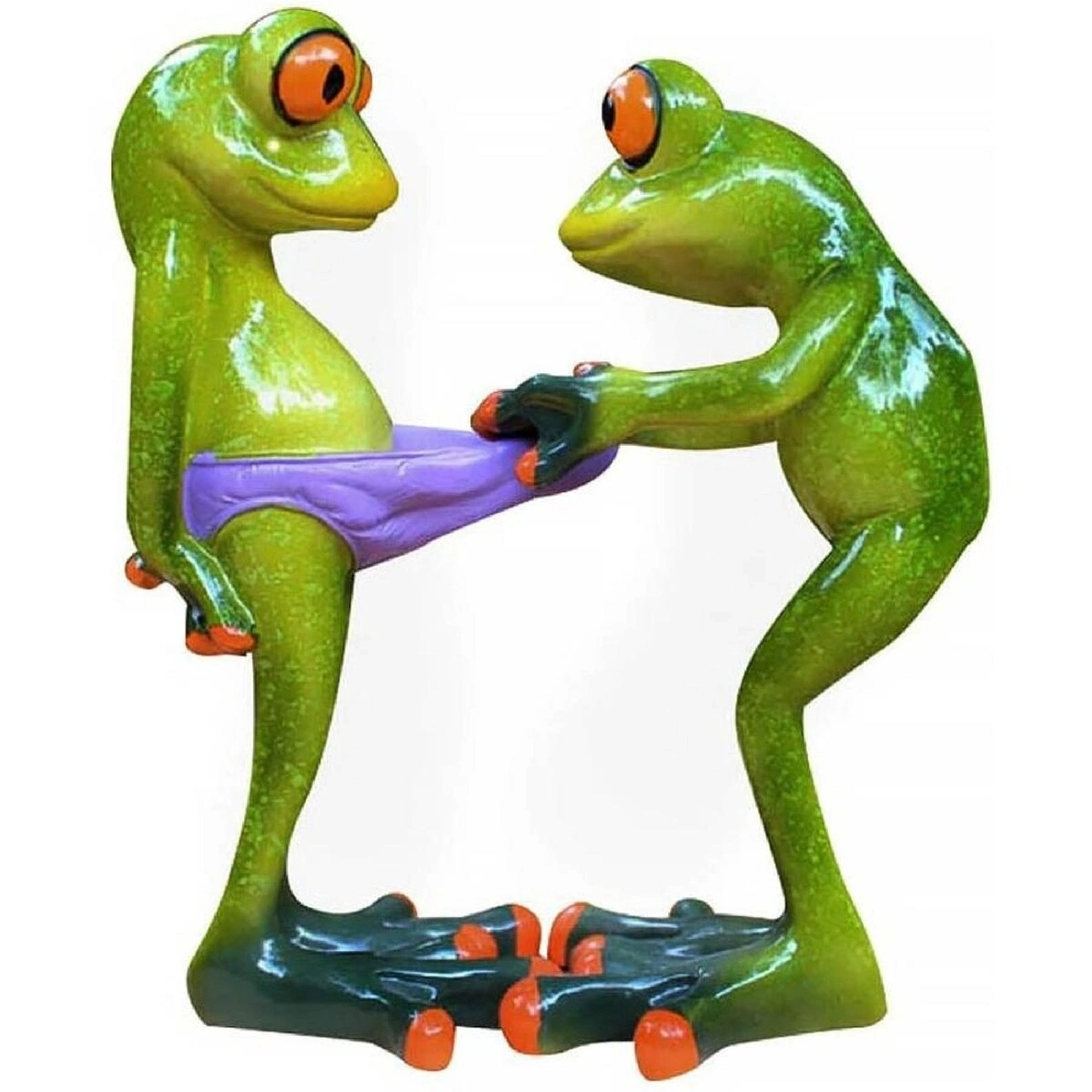 ID Studio Nepal Playful Frog Couple Decorative Figurine for Living Room, Tabletop & Garden Décor 4