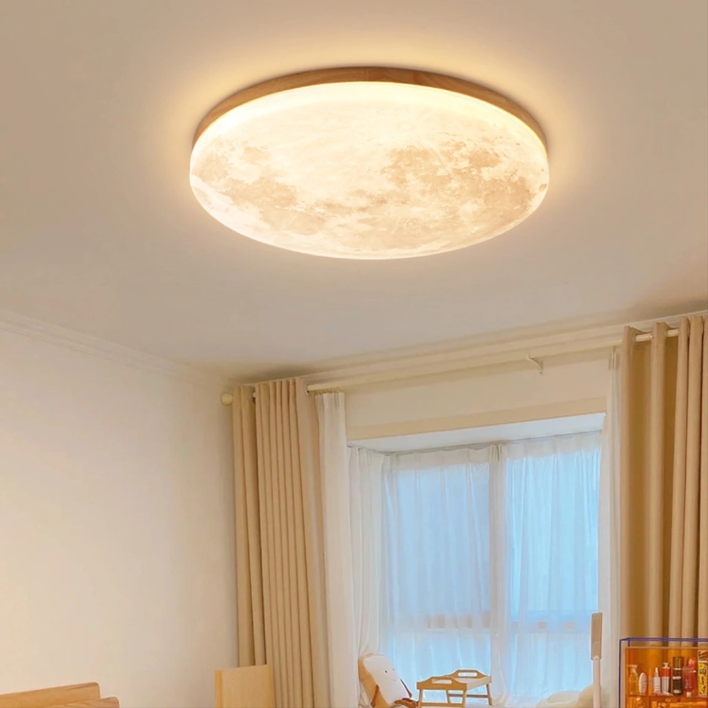ID Studio Nepal LED Moon Ceiling Light for Bedroom, Living Room, Kids Room 1