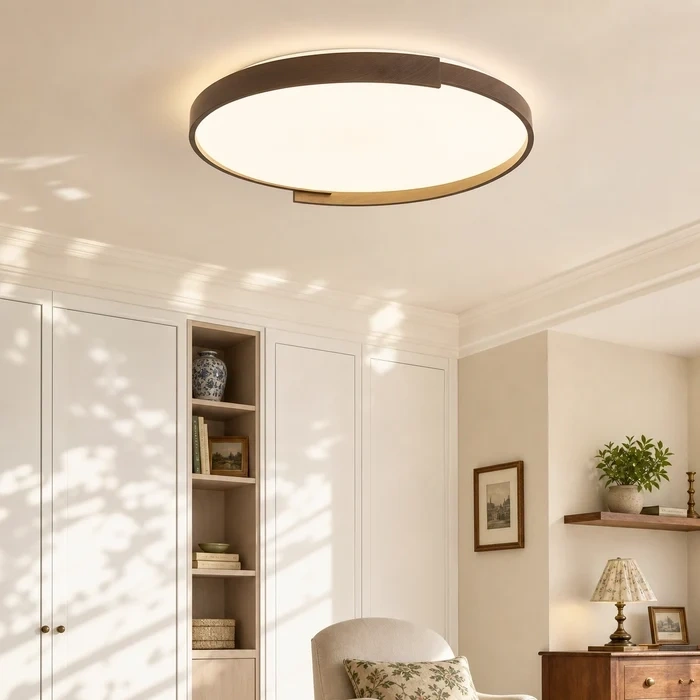 ID Studio Nepal LED Wooden Ceiling Light for Bedroom, Living Room, Dining Area, Hallway & Modern Interiors  2
