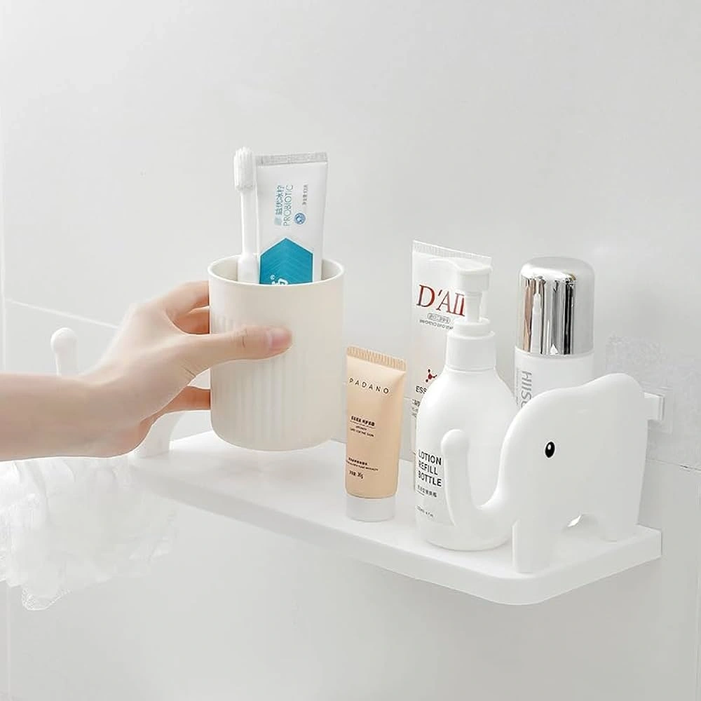 Self Adhesive Bathroom Rack (Elephant Design) 1