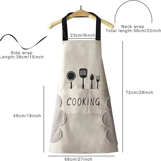 Waterproof, Apron with Hand Wiping Towels 2