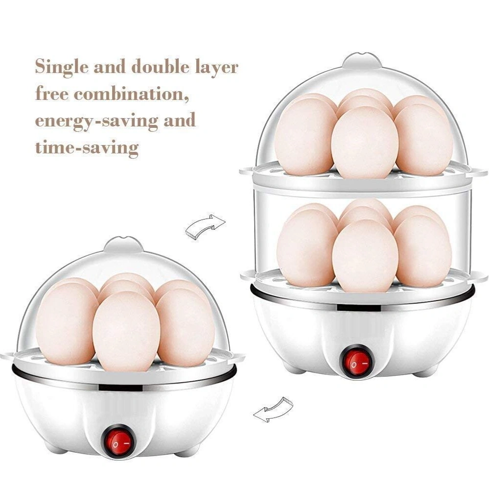 Double Layer 2 x 7 ( 14 ) Electric Egg Boiler/ Cooker 2