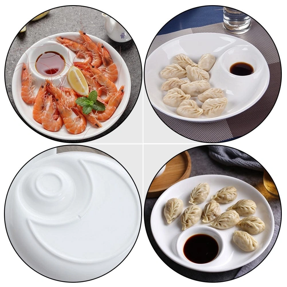 White Melamine momo plate round - 10" 1