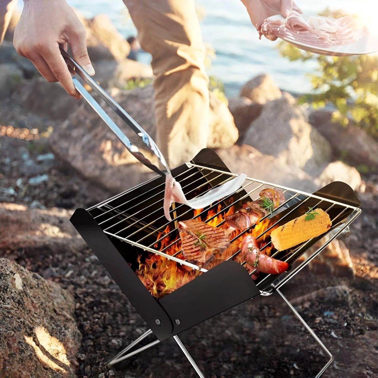 Outdoor Portable Folding Bbq Grill Barbeque 2