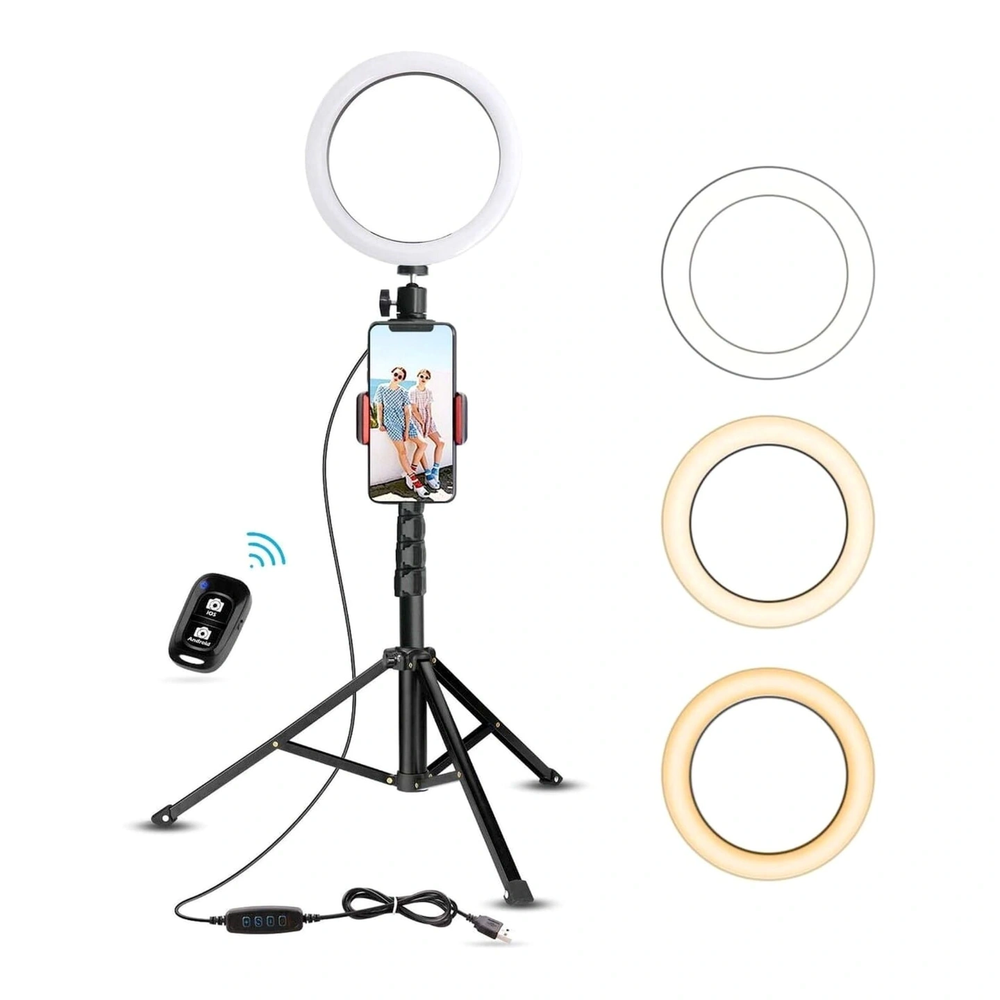 LED Ring Light with 7 Feet Tall Tripod Stand - 26 CM 2