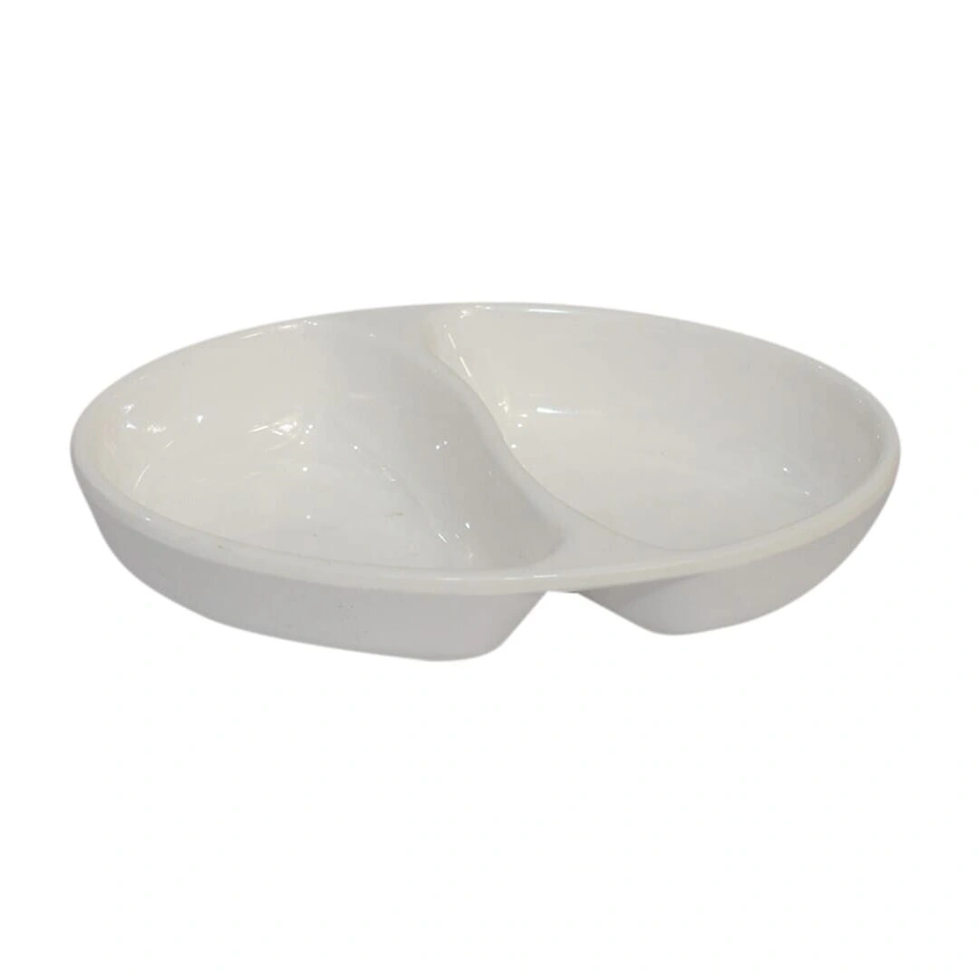 2-Compartment Melamine pickle bowl 1