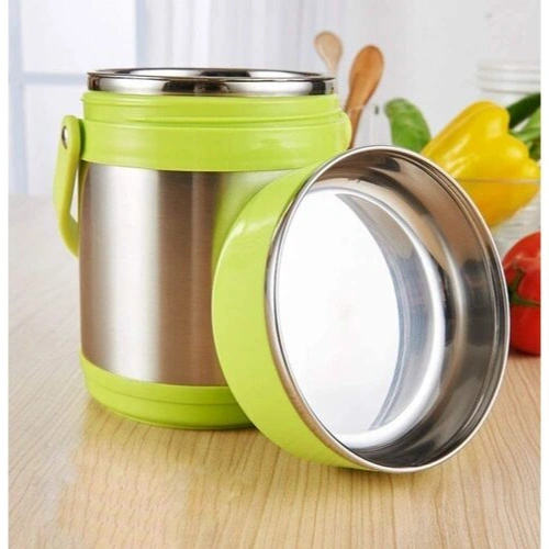 Stainless Steel Lunch Box / Hotcase with Handle Durable & Leak-Resistant Tiffin Box - 1.5L 2