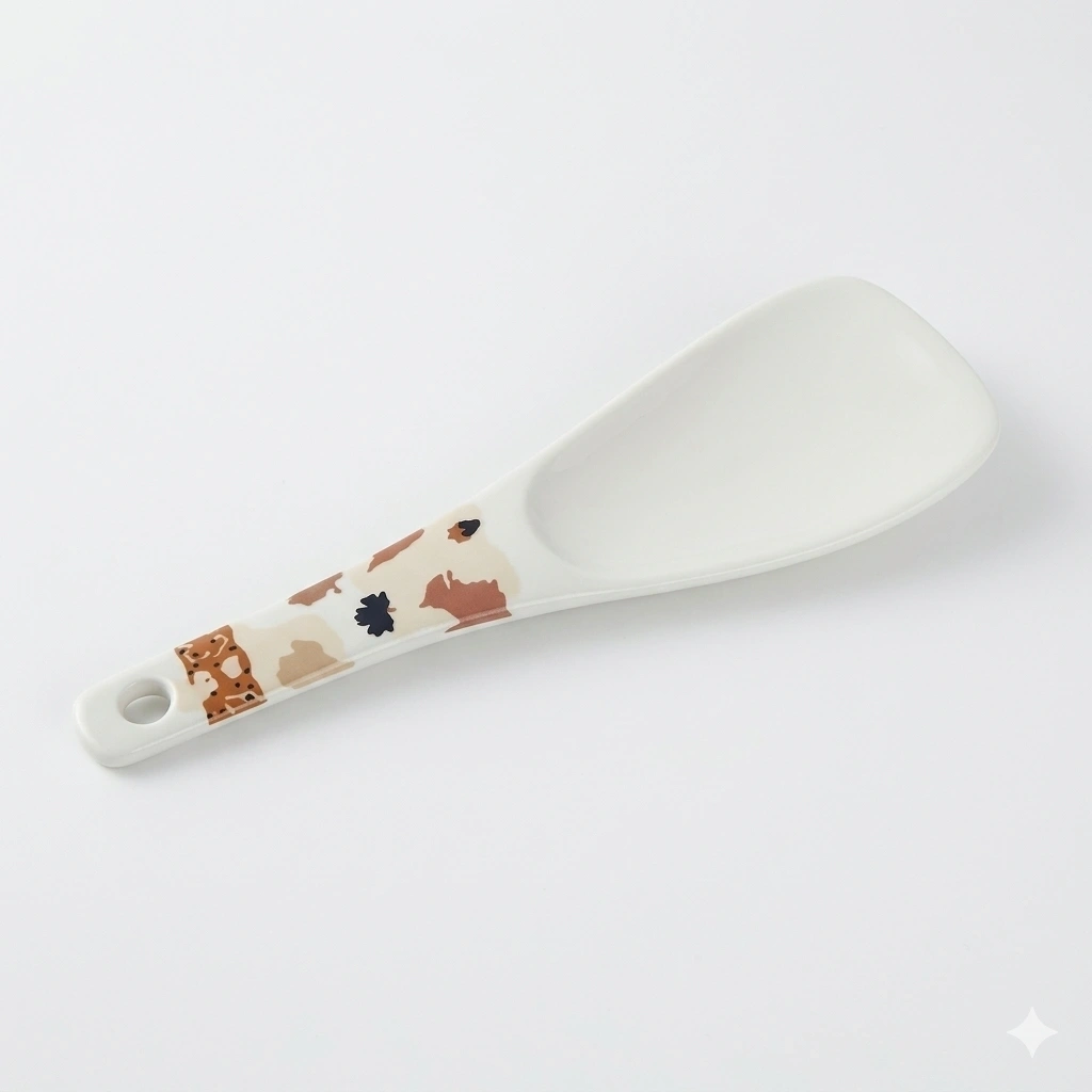 Flat Melamine Rice Spoon - 1pcs 1