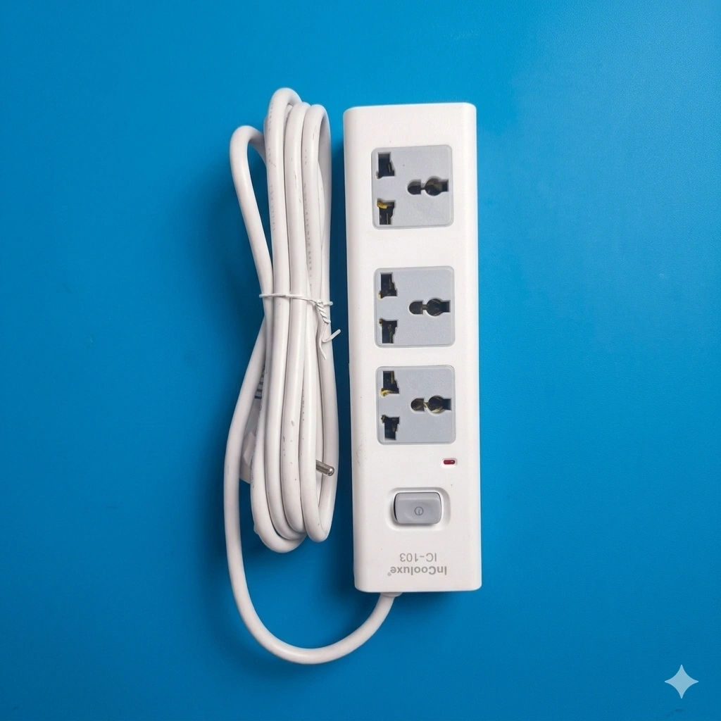 InCoaluxe IC-103 Power Extension Cord Multiplug- 3Port 1