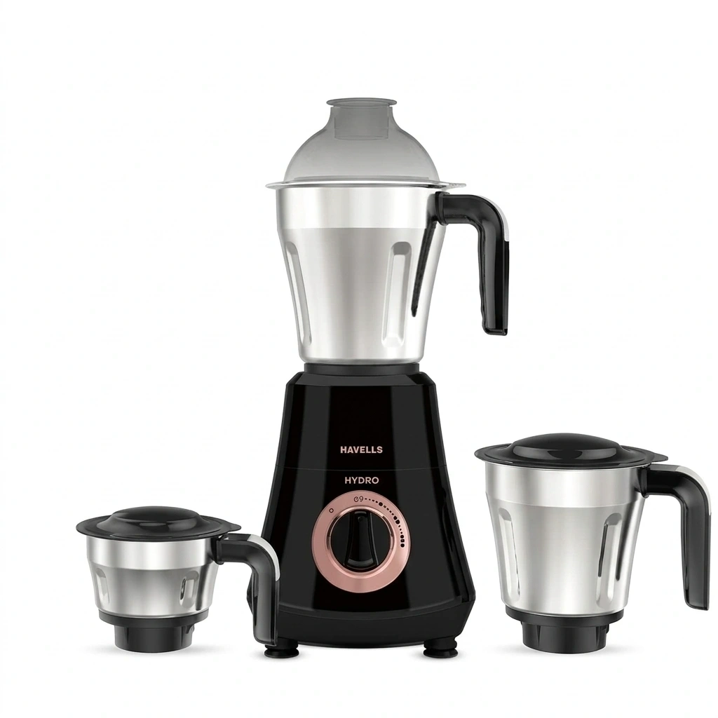 HAVELLS Hidro 3-Jar Mixer Grinder – Powerful Motor, Stainless Steel Jars - 750W 2