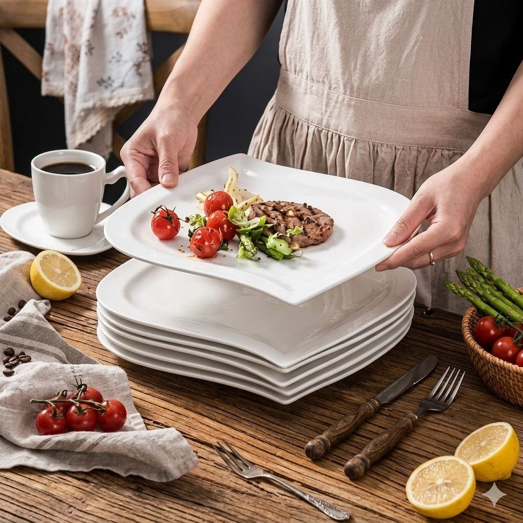 Leaf-Shape Ceramic Plate Platter Plate - 11Inch 1