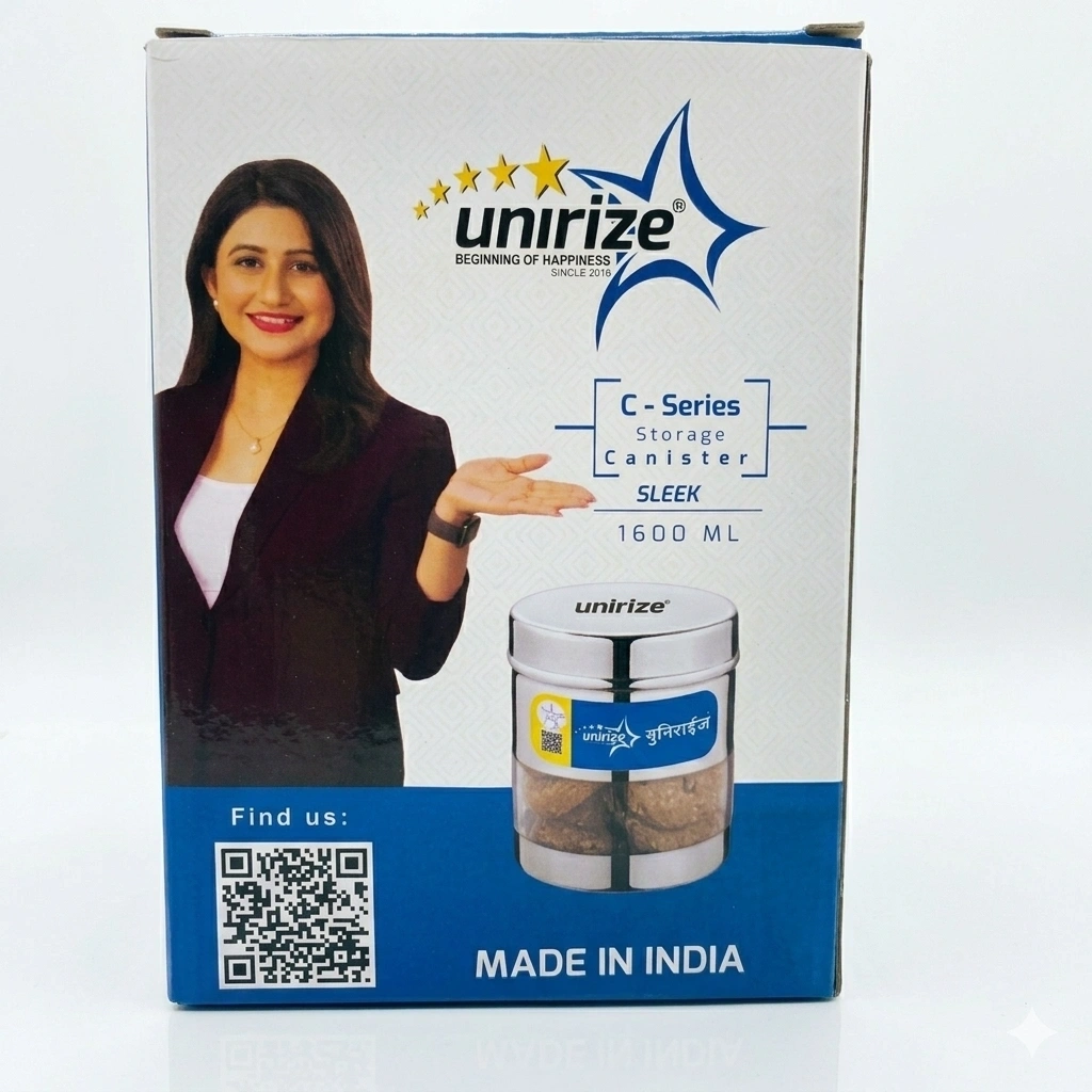 Unirize | Stainless Steel Storage Canister Sleek-12cm*1650ml 1