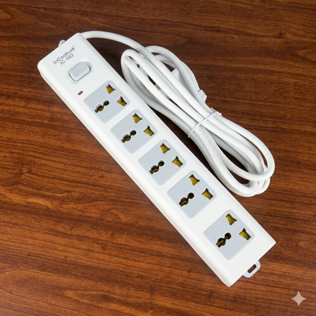 InCoaluxe IC-105 Power Extension Cord Multiplug- 5Port 1