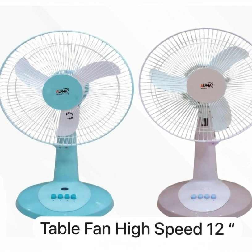 Alpha Table Fan 12 Inch – High Speed Cooling Fan Powerful Motor 1