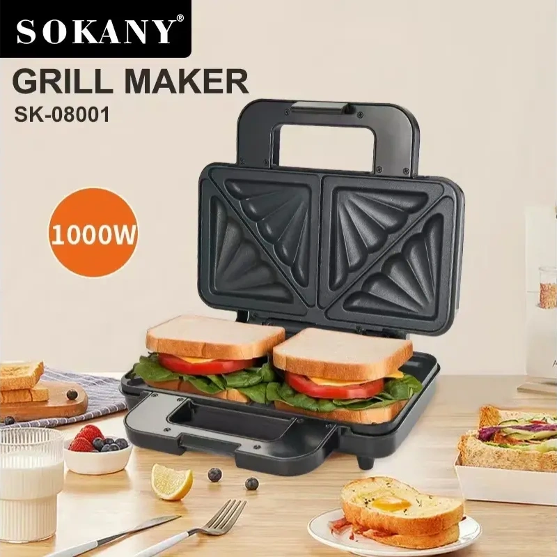 SOKANY | Sandwich Maker/Toaster Electric 1000w SK-08001 1