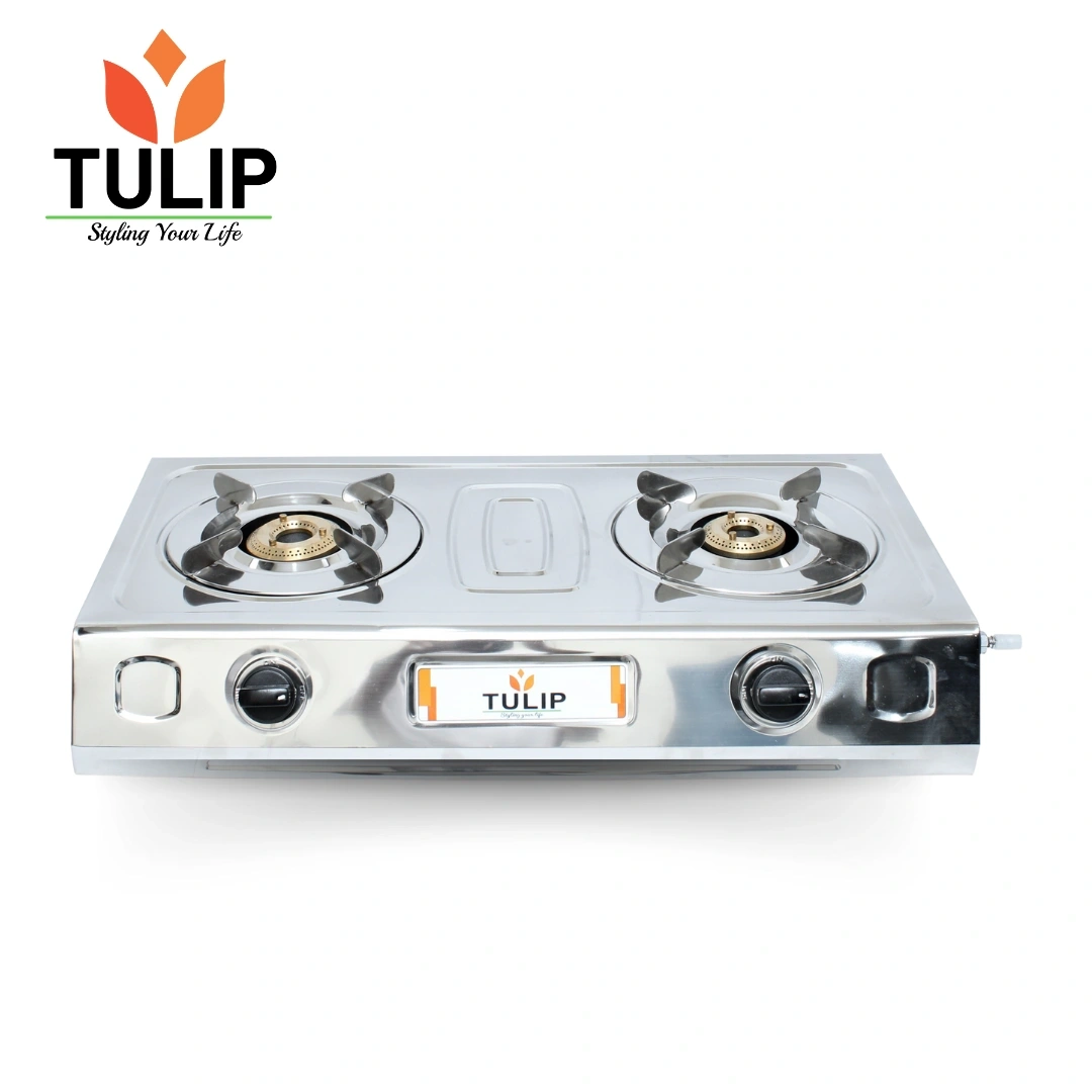 Tulip | Stainless Steel Auto Flame Gas Stove | Majesty - 2 Burner 1