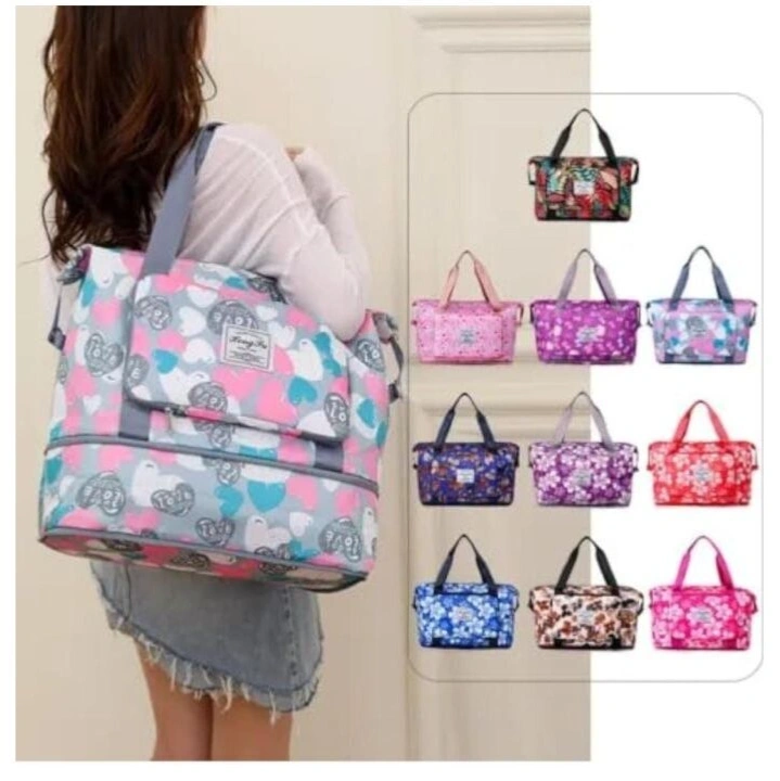 Premium Printed Multi-Purpose Folding Travel Bag (assorted colour) 1