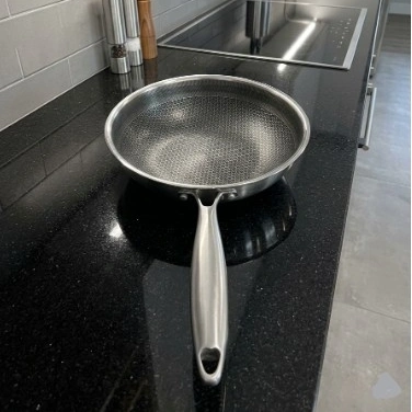Deep Double Honeycomb Triply SS Frypan - 26cm 1
