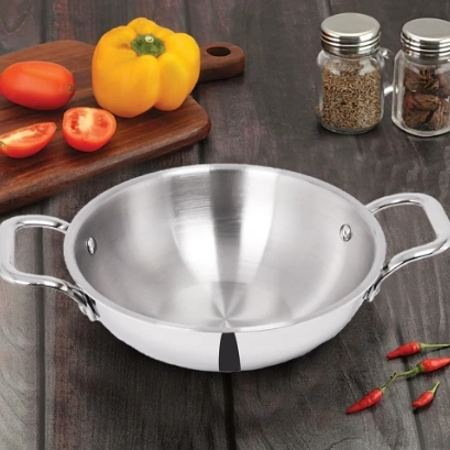 Tulip | Triply S S Kadhai with Steel Lid - 22CM 3