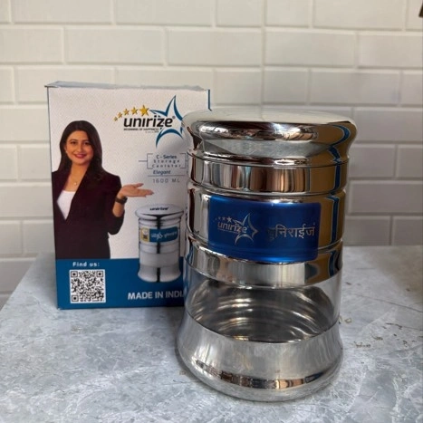 Unirize | Elegent Spice Container Stainless Steel Clear View - 1600ml 1