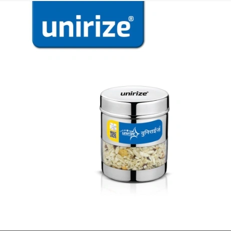 Unirize Stainless Steel Storage Canister 9cm Sleek 2 x 650ml 1