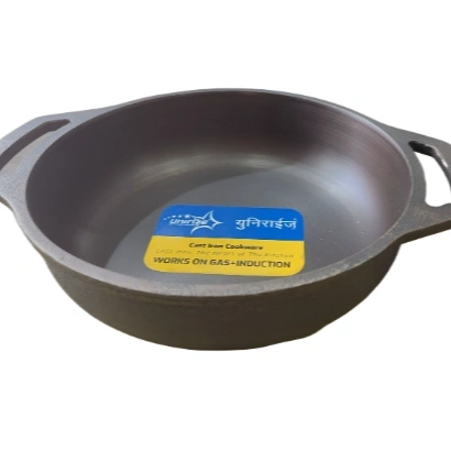 Unirize | Cast Iron Kadhai with Glass Lid - 25cm 3