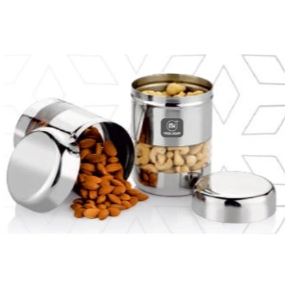 Unirize | Spice Container Clear View Stainless Steel 2pcs Set - 350ml 2