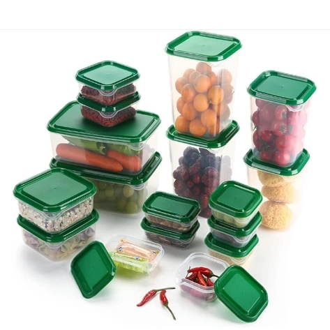 17 Set BPA Free Plastic Food Container with Lid Freezer and Microwave Safe 6
