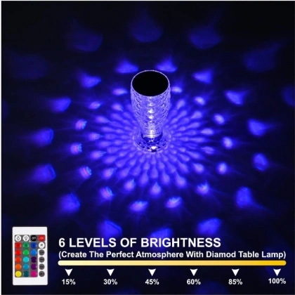 Crystal Lamp RGB 16 Color Adjustable Fish Scale Touching Control Crystal Lights for Bedroom Living Room 3