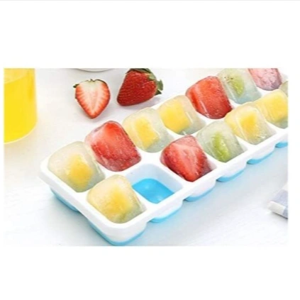 Silicone Ice Cube Tray with Lid BPA-Free Large 14 Cube 3