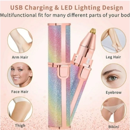 2 in 1 Painless Rechargeable Eyebrow & Facial Hair Remover 2