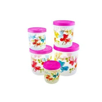 Plastic Storage Container with Lid 5pcs/ 1set 2