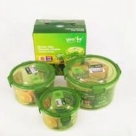 YooYee Food Container Storage Boxes Round 508 Set of 3 - 2250ml /1250ml /600ml 2