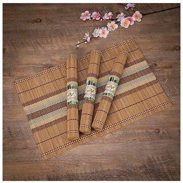 4 Pcs Bamboo Table Mat Set – Eco-Friendly Heat Resistant Dining Placemats (30*40CM) 1