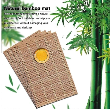 4 Pcs Bamboo Table Mat Set – Eco-Friendly Heat Resistant Dining Placemats (30*40CM) 2