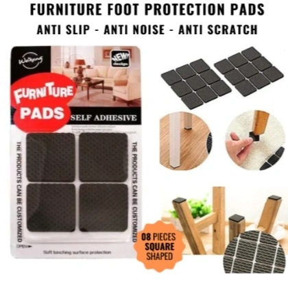 Square 2.5cm Self Adhesive Damper for Furniture Legs 18pcs/ 1pack 2