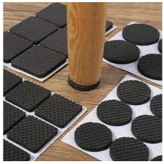Square 2.5cm Self Adhesive Damper for Furniture Legs 18pcs/ 1pack 1