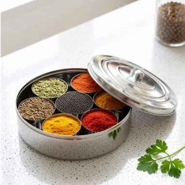 Neelam | Stainless Steel Masala Dabba-10pcs set 1