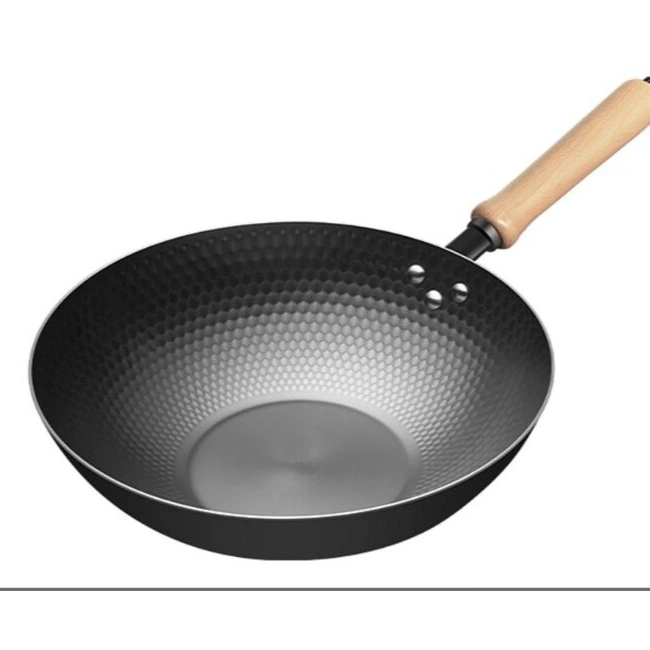 Iron Wok pan / Flat base -34cm 2