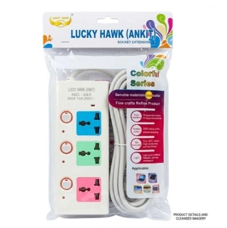 Lucky Hawk Extension Cord Multiplug - 3Port 3m 1
