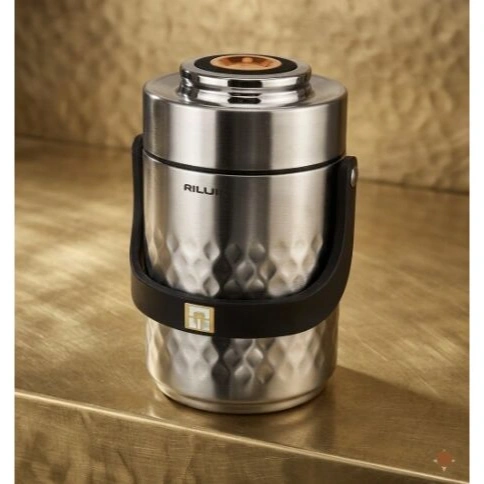 Stainless Steel Insulated Vacuum Food Flask with 2 Inner Plates-1.9Ltr 1