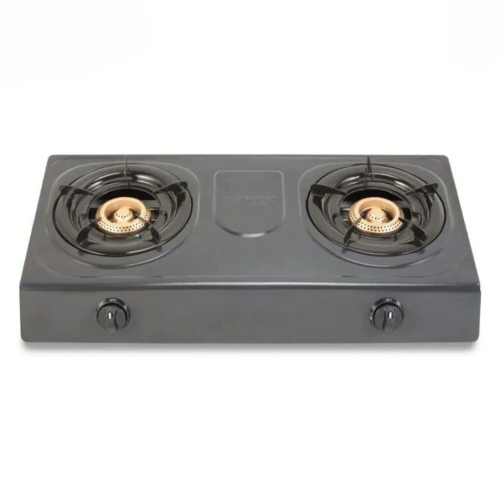 Tulip | Steel Body Auto Flame Gas Stove | Black Sleek - 2 Burner 1